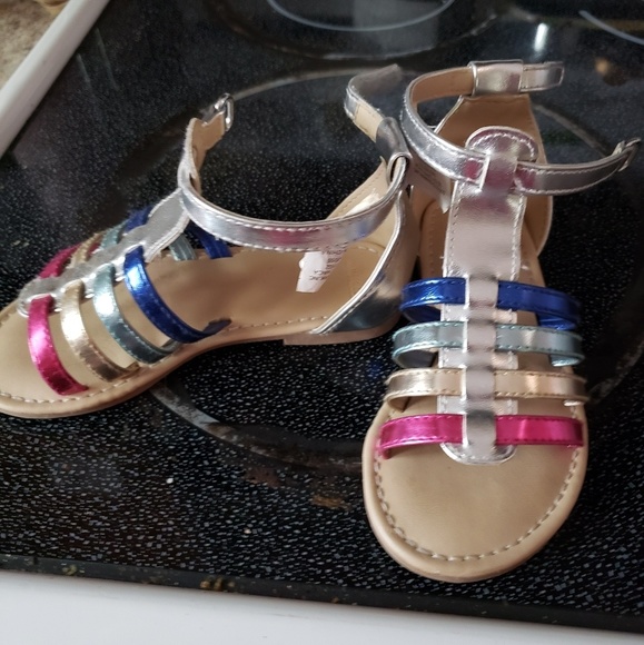 Gymboree Toddler 8 rainbow gladiator sandals - Picture 1 of 4
